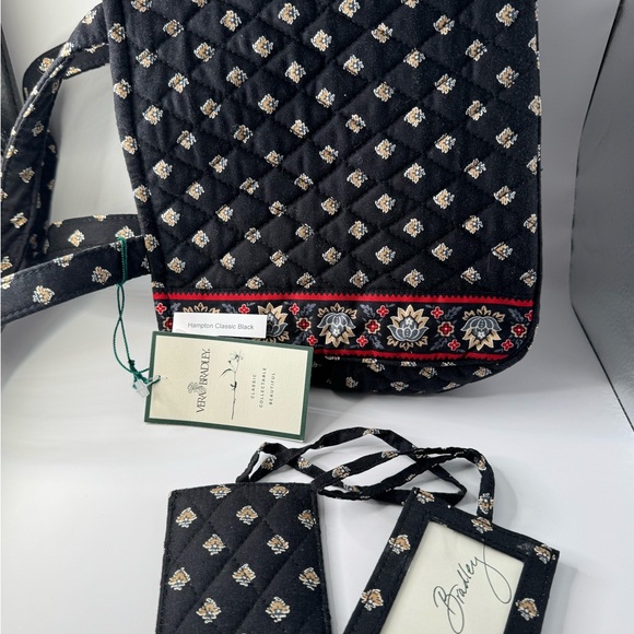 Vera Bradley Hampton Classic Black and Red Quilted Tote - Picture 3 of 4